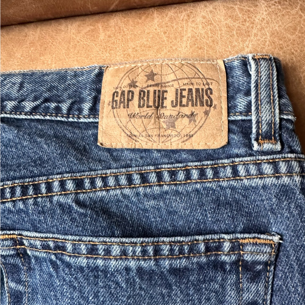Vintage 100% cotton GAP Low Rise classic 90s 10 Long blue jeans denim womens USA - Picture 5 of 11